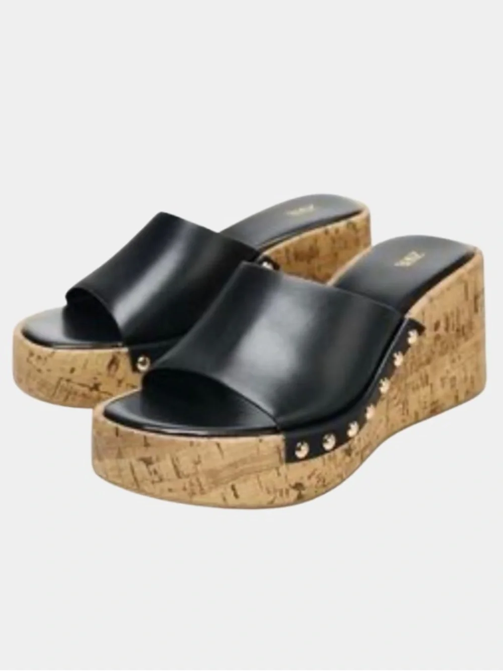 New! ZARA Black Studded Platform Sandals | 38 - Picture 1 of 2